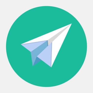 vektör kağıt uçak simgesi