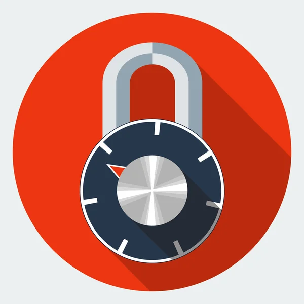 Vector combination padlock icon — Stock Vector