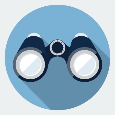 Vector binoculars icon clipart