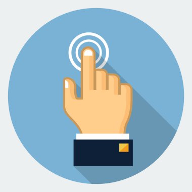 Vector touch finger icon clipart