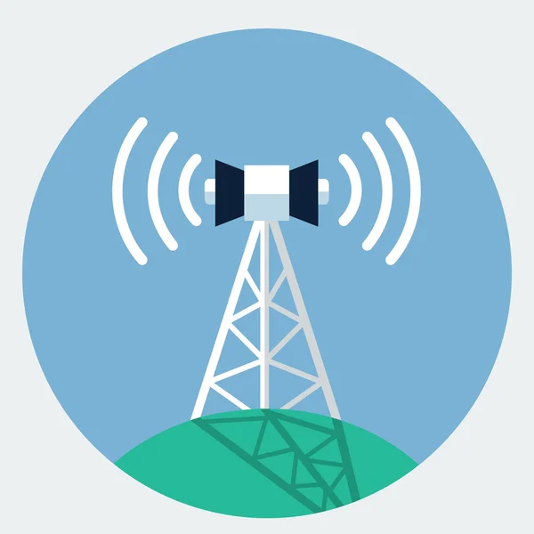 Vector antena torre icono — Vector de stock