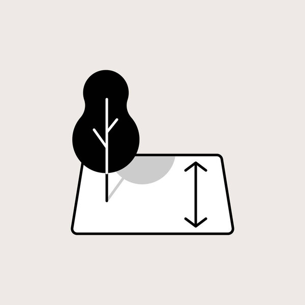 Land plot vector icon. Land lot vector illustration.