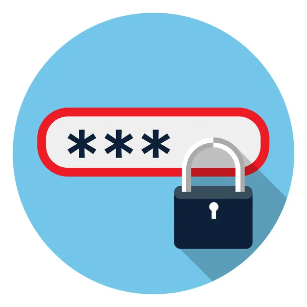 पासवर्ड संरक्षित प्रतीक — स्टॉक वेक्टर