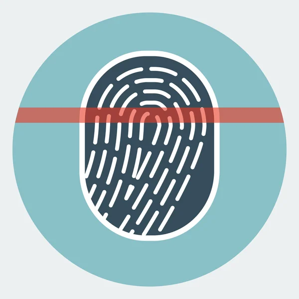 Fingerprint scan icon — Stock Vector