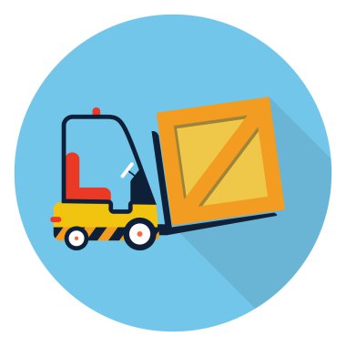 Vektör forklift kamyon simgesi