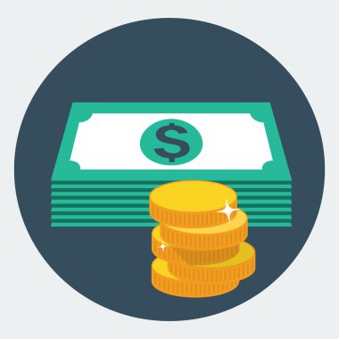 vektör para simgesi