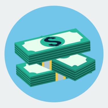 dolar simge vektör yığınları