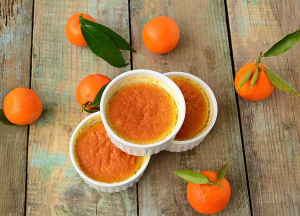 Baked tangerine cream — Stock Photo, Image