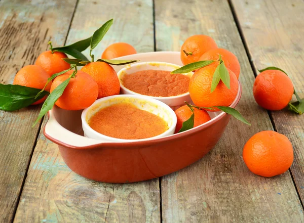 Baked tangerine cream — Stock Photo, Image