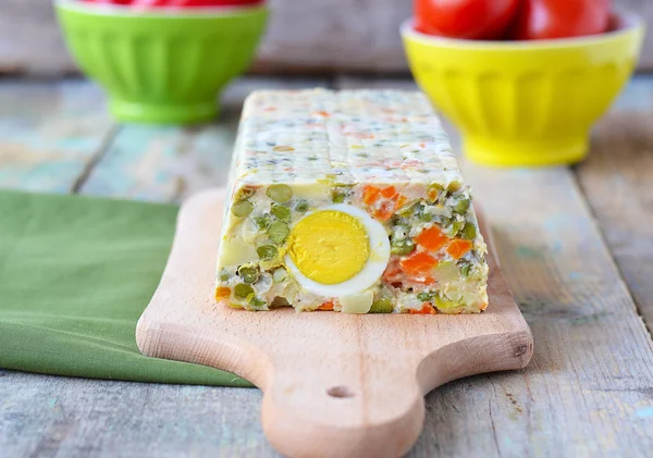 sebze ekmek egg.selective odak ile