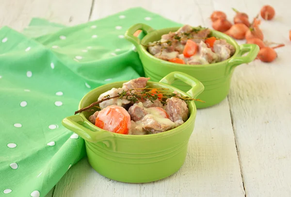 Blanquette de ternera. Cocina tradicional francesa — Foto de Stock