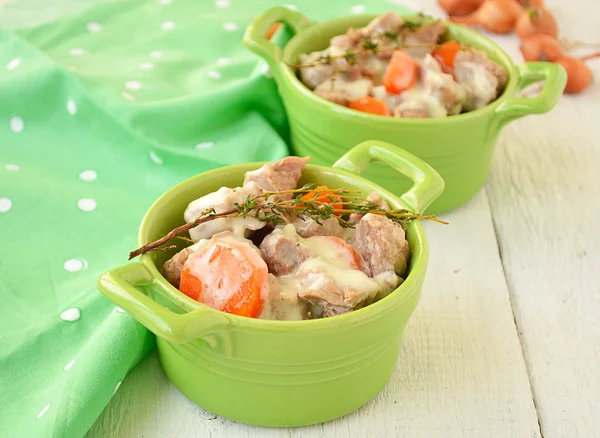 Blanquette de vitela. Cozinha francesa tradicional — Fotografia de Stock