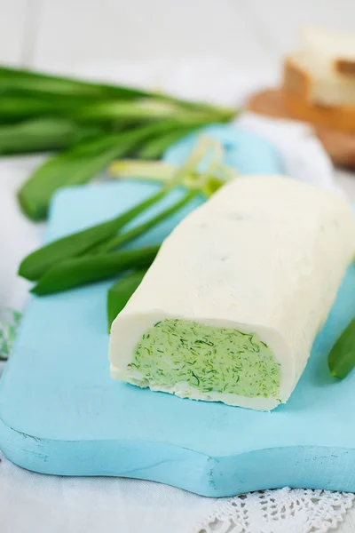 Butter with fresh herbs and garlic — Stock Photo, Image