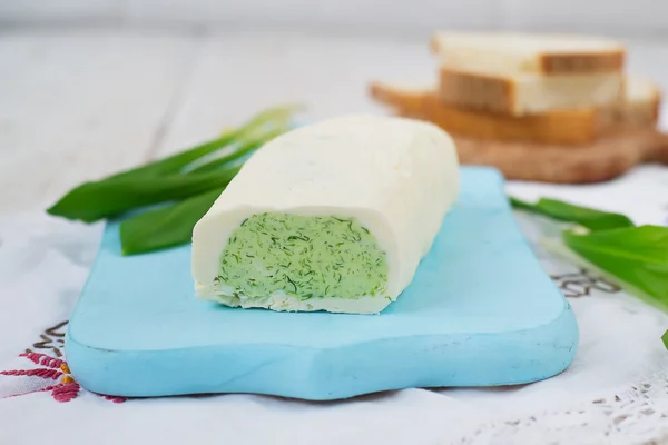 Butter with fresh herbs and garlic — Stock Photo, Image