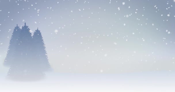 Πρωτοχρονιά Και Χριστούγεννα Χαριτωμένο Animation Καλά Χριστούγεννα Γράμματα Χριστουγεννιάτικο Δέντρο — Αρχείο Βίντεο