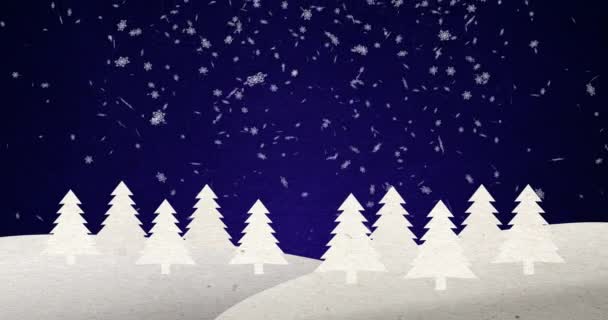 Nouvel Fond Noël Animation Vidéo Boucle Sans Couture Animation Mignonne — Video