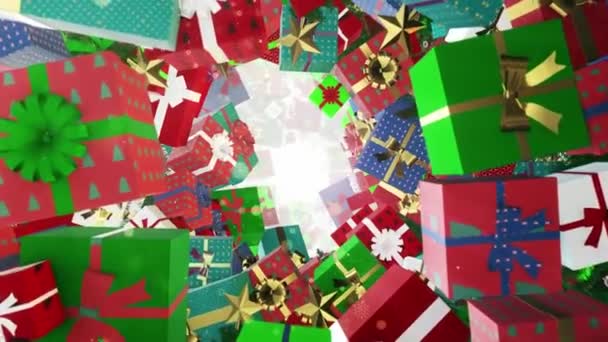 Nouvel Fond Noël Animation Vidéo Boucle Sans Couture Animation Mignonne — Video