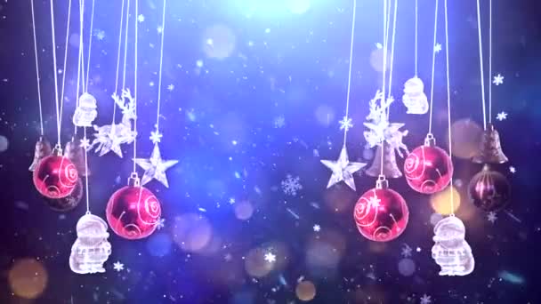 Новогодний Рождественский Фон Бесшовная Петля Видео Анимация Симпатичная Анимация Веселого — стоковое видео
