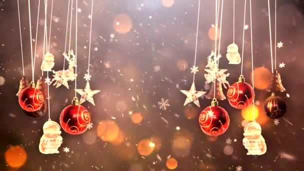 New Year Christmas Background Seamless Loop Video Animation Cute Animation — Stock Video