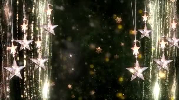 Neujahr Und Weihnachten Hintergrund Nahtlose Schleifenvideoanimation Nette Animation Von Frohe — Stockvideo