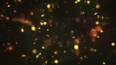 Yeni yıl ve Noel geçmişi. Kusursuz döngü video animasyonu. Noel ağacı ve kar taneleri düşen Mutlu Noeller mektuplarının şirin animasyonu. Mutlu noeller ve yılbaşı hediyeleri