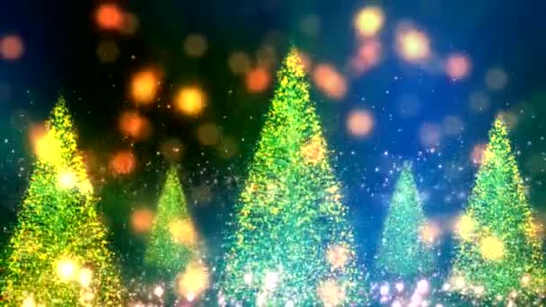 新年和圣诞节背景 无缝线环路视频动画 可爱的动画圣诞信与圣诞树和雪花飘落 圣诞节和圣诞节快乐礼物的背景 — 图库视频影像