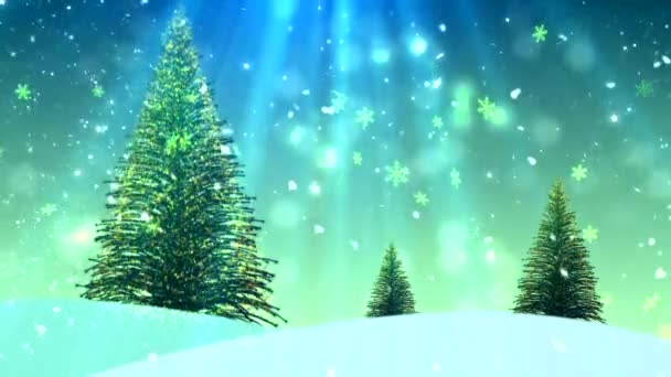 Nouvel Fond Noël Animation Vidéo Boucle Sans Couture Animation Mignonne — Video