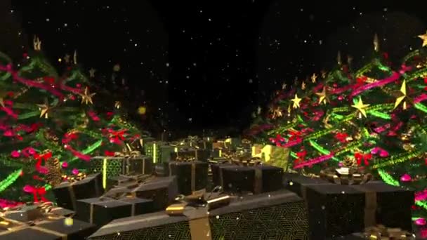 Nowy Rok Boże Narodzenie Bezproblemowa Pętla Animacja Wideo Cute Animacji — Wideo stockowe