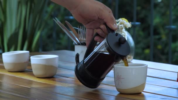 Mélange Café Chaud Avec Crème Lait Coulant Les Grains Café — Video