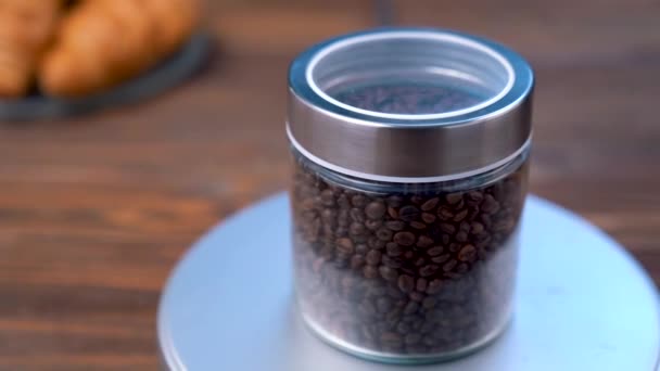 Mélange Café Chaud Avec Crème Lait Coulant Les Grains Café — Video