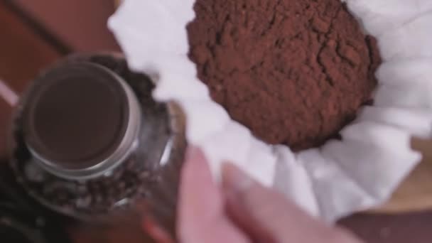 Mélange Café Chaud Avec Crème Lait Coulant Les Grains Café — Video