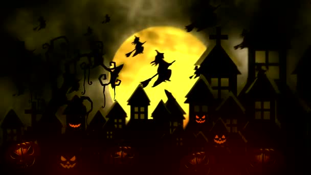 Halloween Svíčka Halloween Dýně Černém Pozadí Otáčí Změny Vyřezávané Děsivé — Stock video