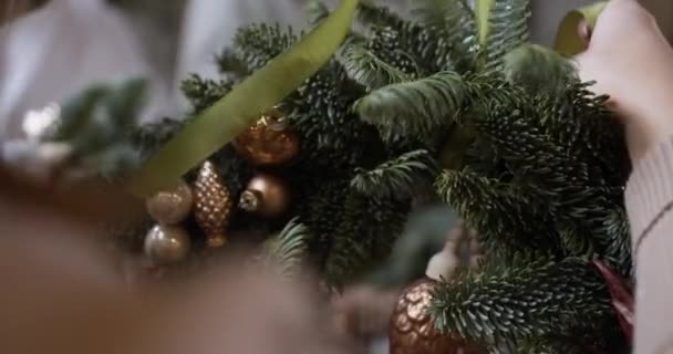 Feliz Natal Fundo Árvore Natal Animação Vídeo Loop Sem Costura — Vídeo de Stock