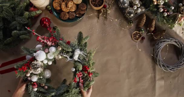 Feliz Natal Fundo Árvore Natal Animação Vídeo Loop Sem Costura — Vídeo de Stock