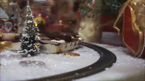 Frohe Weihnachten Und Weihnachtsbaum Hintergrund Nahtlose Schleifenvideoanimation Nette Animation Von — Stockvideo