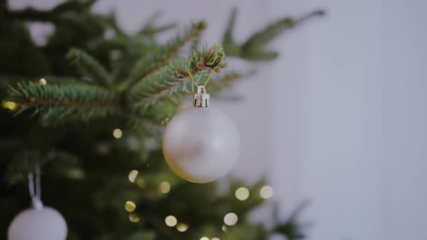 Frohe Weihnachten Und Weihnachtsbaum Hintergrund Nahtlose Schleifenvideoanimation Nette Animation Von — Stockvideo