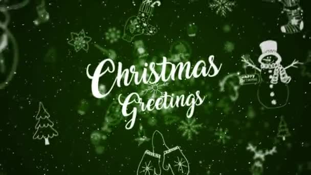 Merry Christmas Christmas Tree Background Seamless Loop Video Animation Cute — Stockvideo