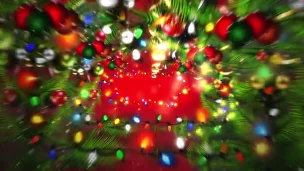 Buon Natale Sfondo Albero Natale Animazione Video Loop Senza Soluzione — Video Stock