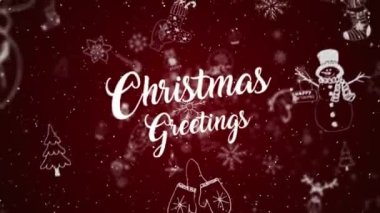 Mutlu Noeller ve Noel ağacı geçmişi. Kusursuz döngü video animasyonu. Noel ağacı ve kar tanelerinin düştüğü mutlu noel mektuplarının şirin bir animasyonu. Mutlu noel kutlamaları ve Noel hediyeleri.