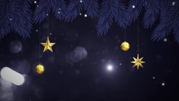 Feliz Natal Fundo Árvore Natal Animação Vídeo Loop Sem Costura — Vídeo de Stock