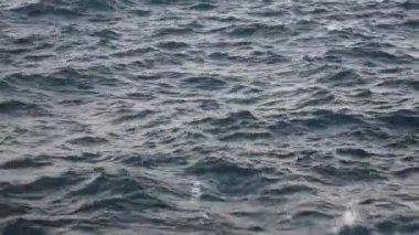 Su dalgalarıyla güzel tropikal turist plajı, okyanus dalgaları manzaraları ve Atlantik Okyanusu sahil günbatımları. Güneş dönen bulutlarda sürükleniyor. Fantastik doğal günbatımı, 124. Bulanık sesli ses görüntüleri..