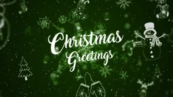 Merry Christmas Christmas Background Seamless Loop Video Animation Cute Animation — Stockvideo
