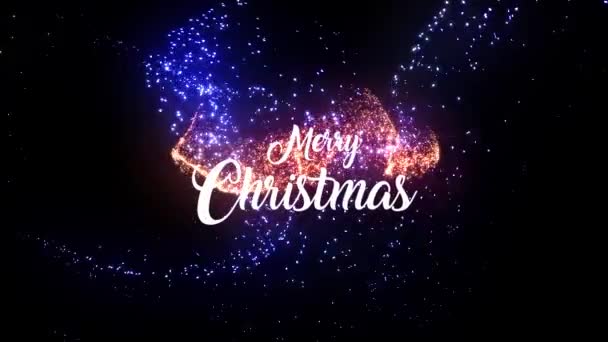圣诞快乐和圣诞节的背景 无缝线循环视频动画 圣诞快乐信的可爱动画 圣诞树和雪花飘落 圣诞节和圣诞节快乐礼物的背景 — 图库视频影像