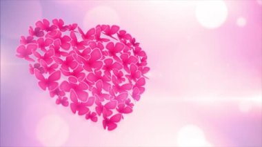 Sevgililer Günü Pembe Kırmızı Animasyon Kalpleri Aşk Kalplerini selamlıyor. Bokeh şenliği, pırıltı, Sevgililer Günü için kalp, Sevgililer Günü, Evlilik yıldönümü Kusursuz Döngü Geçmişi. Soyut kırmızı kalp