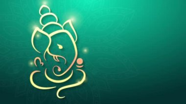 Arka plan spektrum döngü animasyonunda ışıklandırmada GANESH CHATURTHI mutlu olsun. Ganesh Chaturthi Lordu Ganesh kutlu olsun. Diwali Arkaplanı, Diwali Kutlaması Diwali, Deepavali Geleneksel. Işık Festivali