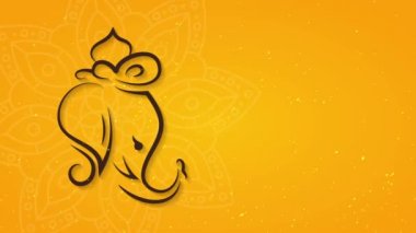 Arka plan spektrum döngü animasyonunda ışıklandırmada GANESH CHATURTHI mutlu olsun. Ganesh Chaturthi Lordu Ganesh kutlu olsun. Diwali Arkaplanı, Diwali Kutlaması Diwali, Deepavali Geleneksel. Işık Festivali