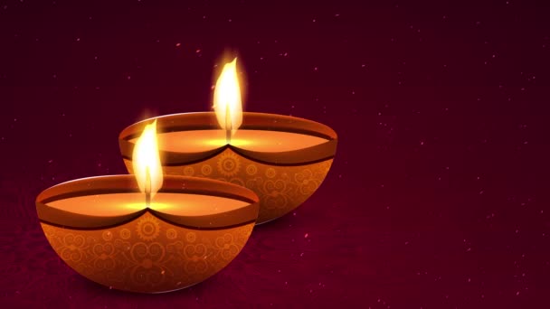 Happy Diwali Festival Diwali Luz Ardiente Animación Vídeo Diwali Feliz — Vídeo de stock