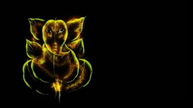 Arka plan spektrum döngü animasyonunda ışıklandırmada GANESH CHATURTHI mutlu olsun. Ganesh Chaturthi Lordu Ganesh kutlu olsun. Diwali Arkaplanı, Diwali Kutlaması Diwali, Deepavali Geleneksel. Işık Festivali