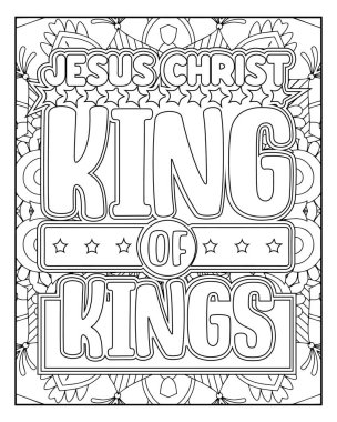 Yetişkinler için İncil Ayet Renk Sayfası. İncil Renk Sayfası.