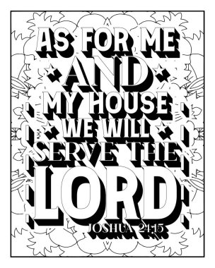 Yetişkinler için İncil Ayet Renk Sayfası. Kutsal İncil Ayet Rengi Sayfası